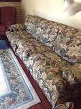 great custom couch sleep sofa with recliner built in. custom matching rug