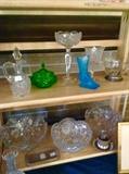 cut glass art glass candlestick collection