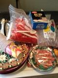 lots of party paper goods