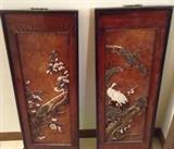 antique oriental Chinese hanging panels