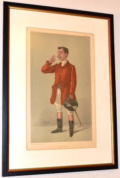 Set of 4 (all different) Vanity Fair hunt colored lithographs