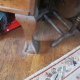 VICTORIAN SIDE BOARD HAS BALL AND CLAW FEET