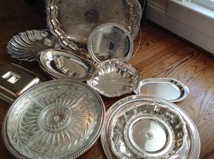 Various sterling & silverplate hollow-ware