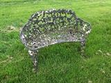 Cast Iron Bench with Grape Pattern 