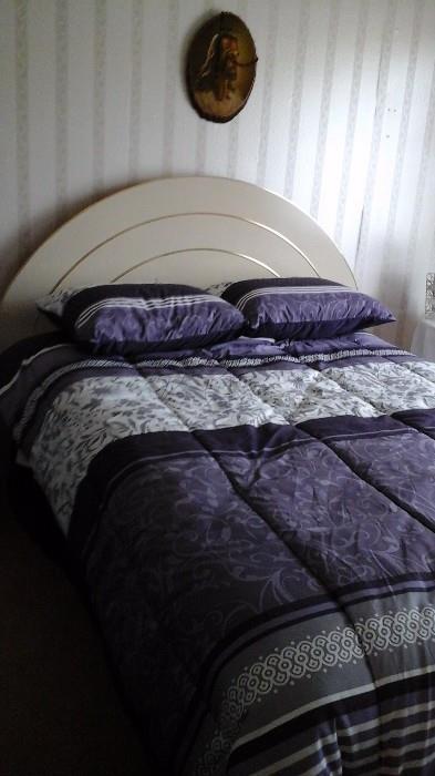 Full size bed, mattress and box springs - has matching dresser and mirror