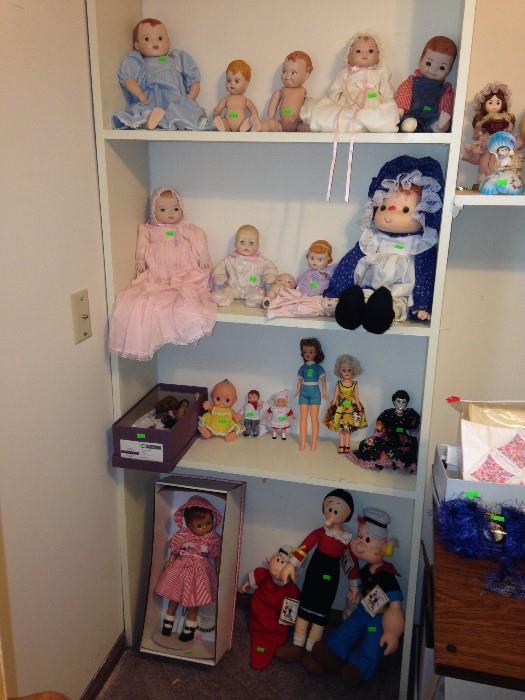 Dolls, porcelain dolls, popeye, collectible dolls