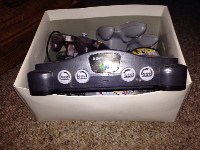 Nintendo 64 console and games