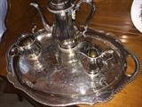 Silver plate tea set