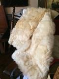 Real fur throw or rug