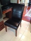 Black Leather Side Chair