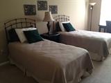 Twin Beds w/Wrought Iron Headboard