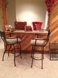 Bistro Chairs and Beverage Accents
