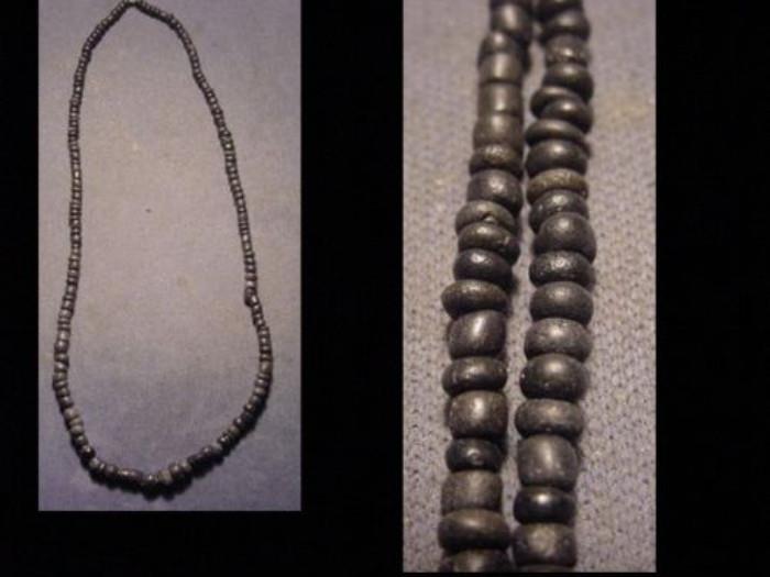 Black Glass Roman Necklace