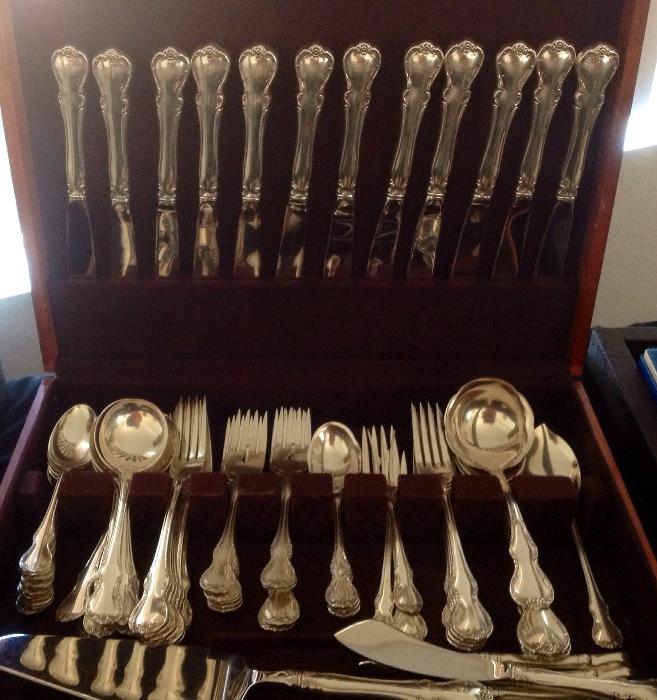 Towle sterling flatware set.