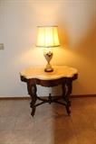 Antique Victorian marble top table