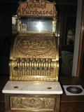 1935 National Candy Store cash register...brass with ornate designs.  Works!!