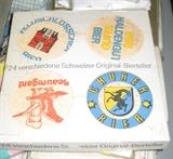 Assorted German Beer Coasters (Not Pictured are the Assorted Beer Pilsner Glasses)