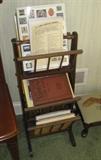 Magazine Rack with Vintage Books