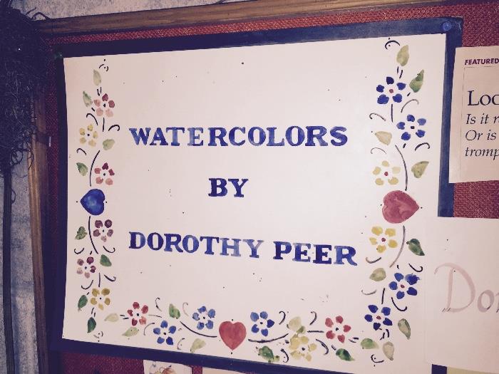 Dorothy Peer's home ands her art work is available throughout the house