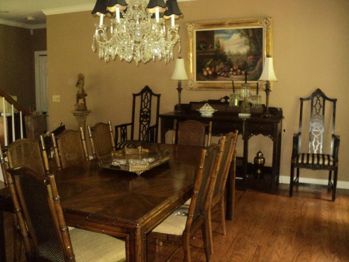 Dining room table with 8 chairs in excellent condition would make a great addition to your home!