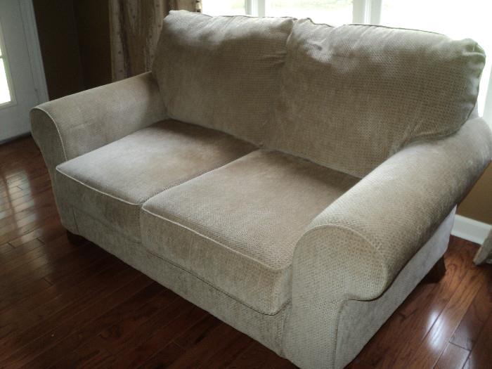 Nice cream colored sofa!