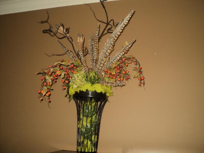 One of a pair of floral arrangements!