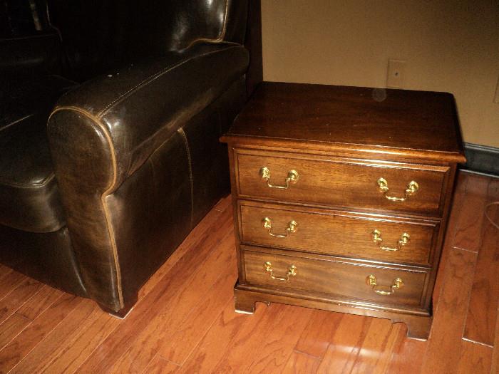 Super nice side table with 3 drawers for extra storage!
