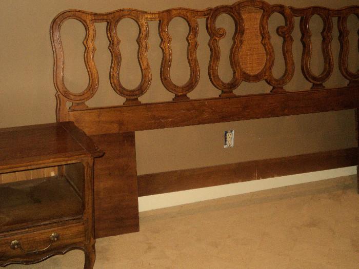 King size headboard and pair of French night stands!