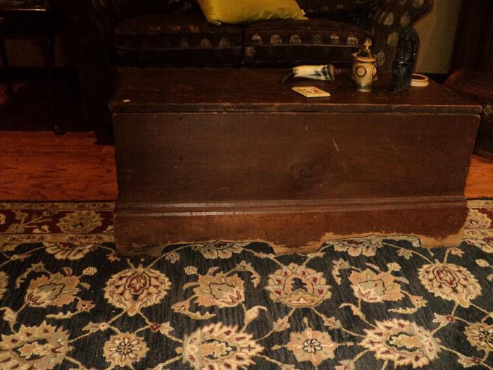 Incredible  old blanket chest!!!  (use it for a coffee table or just about anything!)