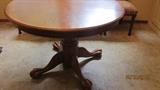 OAK CLAW FOOT TABLE