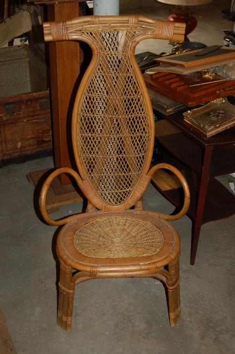 Unique cane wicker chair