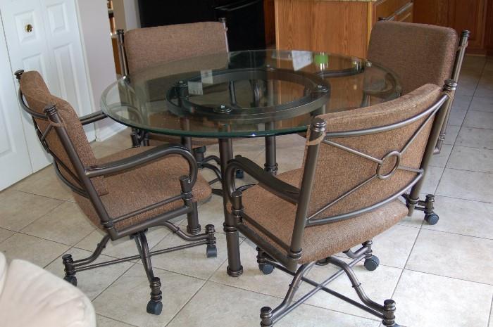 Glass kitchen table and chairs - almost brand new!