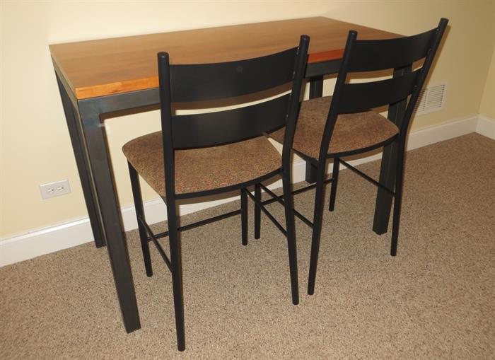 Tall table/bar and two bar chairs