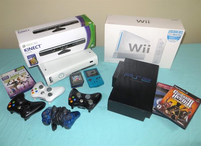 Gaming systems...Playstation2, Wii, Xbox 360, vintage Gameboys