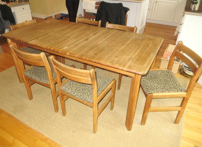 Kitchen table and chairs with two matching bar stools
