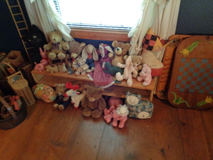 Lots of Stuffed Animals and Toys