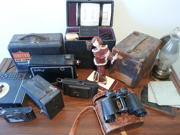 Assorted cameras and accessories~ 1910s through 1930s.