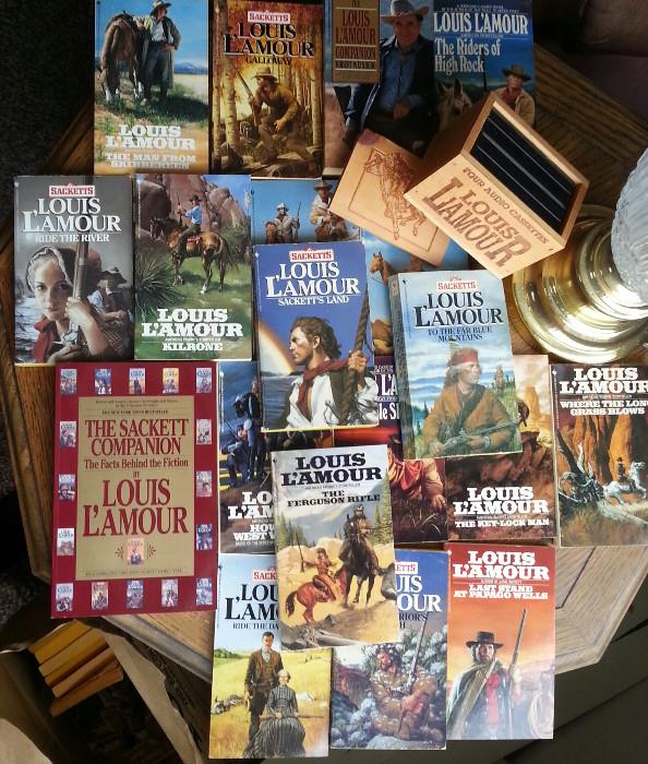 100s of Louis L'Amour paperback westerns.