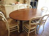 Custom-made oval cherry table is for sale. Chairs are not, thank you. Table measures 68x45