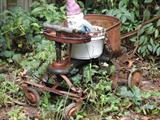 antique, vintage baby stroller.