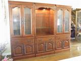 Beautiful Harden etagere (separates into 3 pieces) 96"long x 78"tall x 18" deep