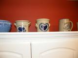A small selection of the salt glaze pottery collection.