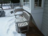 Teak outdoor bench