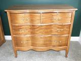 Very nice solid oak dresser with key!