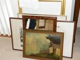 Art, and artwork along with some frames also for sale.