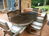 Kingston Gate eucalyptus wood patio table
