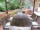 Kingston Gate patio set in eucalyptus wood