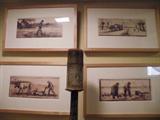 framed prints of Van Gogh sketches.