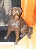 Life size bronze dog, man's best friend!