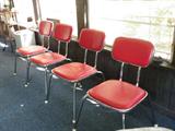 Red pleather retro style chairs!